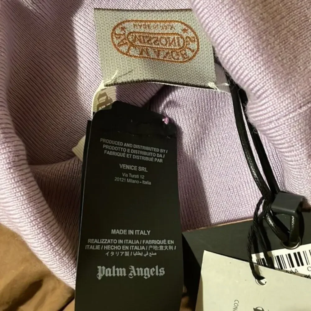 Palm Angels x Missoni embroidered Wool Beanie Lilac